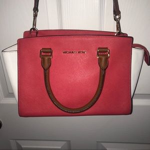 Michael Kors Tricolor Medium Selma Zip Top Satchel